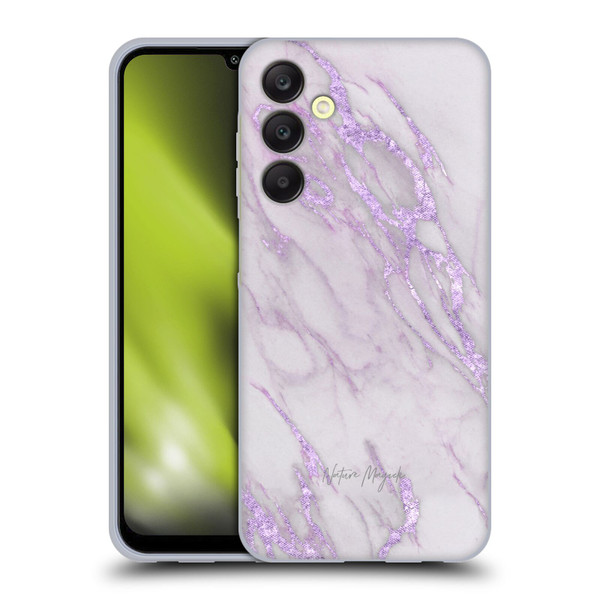 Nature Magick Marble Metallics Purple Soft Gel Case for Samsung Galaxy A25 5G