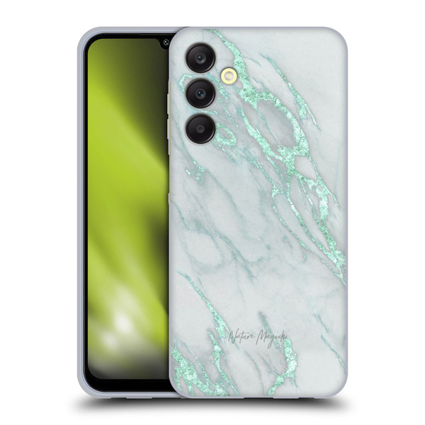 Nature Magick Marble Metallics Teal Soft Gel Case for Samsung Galaxy A25 5G