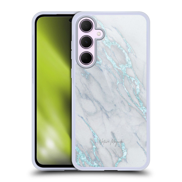 Nature Magick Marble Metallics Blue Soft Gel Case for Samsung Galaxy A35 5G