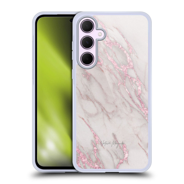 Nature Magick Marble Metallics Pink Soft Gel Case for Samsung Galaxy A35 5G