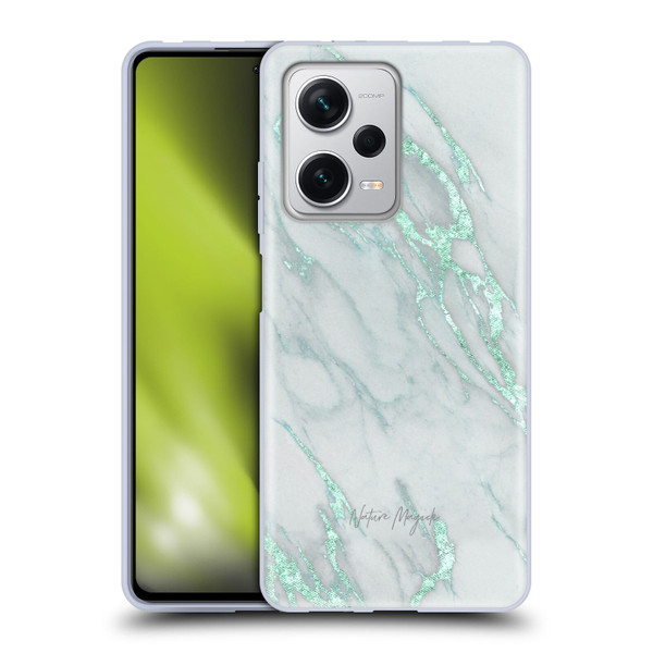 Nature Magick Marble Metallics Teal Soft Gel Case for Xiaomi Redmi Note 12 Pro+ 5G