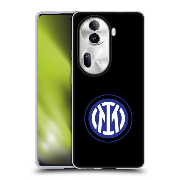 Fc Internazionale Milano Badge Logo On Black Soft Gel Case for OPPO Reno11 Pro