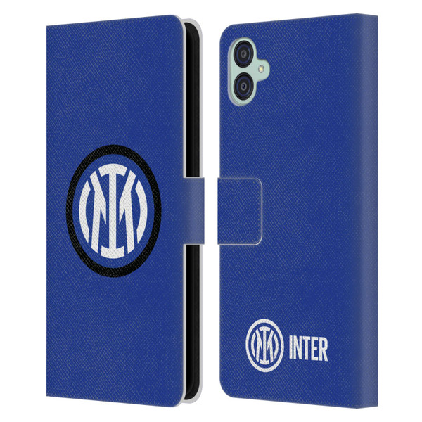 Fc Internazionale Milano Badge Logo Leather Book Wallet Case Cover For Samsung Galaxy M04 5G / A04e