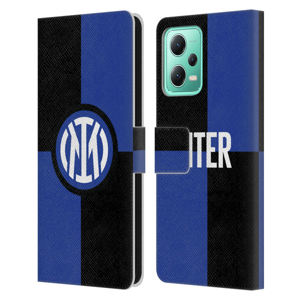 Fc Internazionale Milano Badge Flag Leather Book Wallet Case Cover For Xiaomi Redmi Note 12 5G