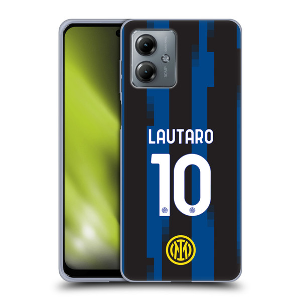 Fc Internazionale Milano 2023/24 Players Home Kit Lautaro Martínez Soft Gel Case for Motorola Moto G14