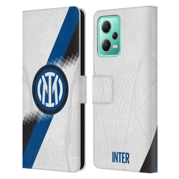 Fc Internazionale Milano 2023/24 Crest Kit Away Leather Book Wallet Case Cover For Xiaomi Redmi Note 12 5G