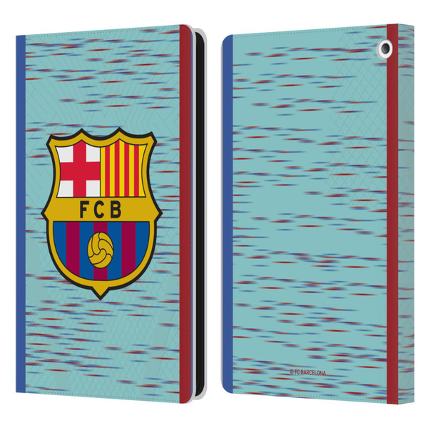 FC Barcelona 2023/24 Crest Kit Third Leather Book Wallet Case Cover For Amazon Fire HD 8/Fire HD 8 Plus 2020