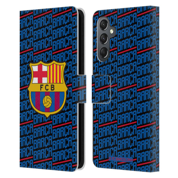 FC Barcelona Crest Patterns Barca Leather Book Wallet Case Cover For Samsung Galaxy A25 5G
