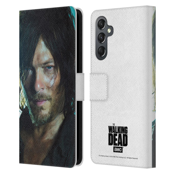 AMC The Walking Dead Characters Daryl Leather Book Wallet Case Cover For Samsung Galaxy A25 5G