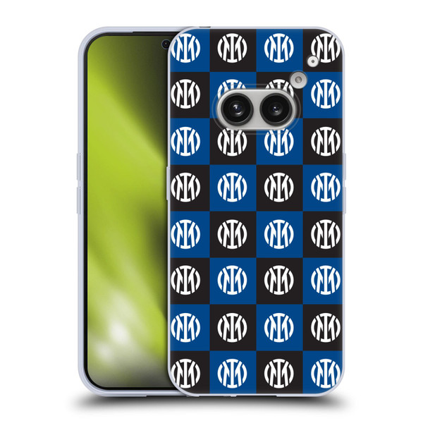 Fc Internazionale Milano Patterns Crest Soft Gel Case for Nothing Phone (2a)