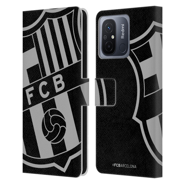 FC Barcelona Crest Oversized Leather Book Wallet Case Cover For Xiaomi Redmi 12C