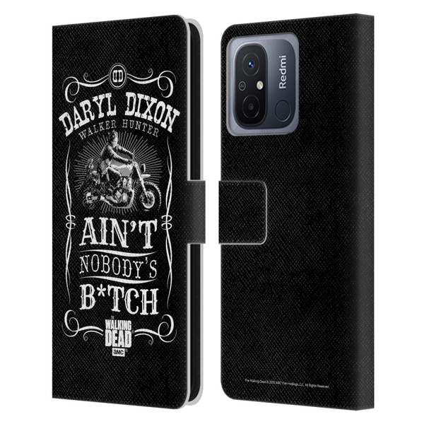 AMC The Walking Dead Daryl Dixon Biker Art Motorcycle Black White Leather Book Wallet Case Cover For Xiaomi Redmi 12C