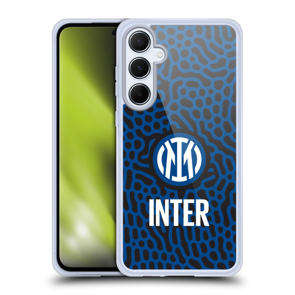 Fc Internazionale Milano Patterns Abstract 2 Soft Gel Case for Samsung Galaxy A55 5G