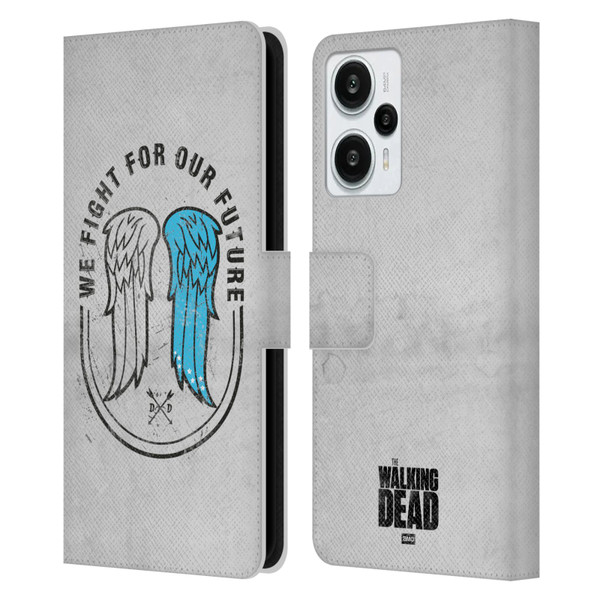 AMC The Walking Dead Daryl Dixon Iconic Wings Leather Book Wallet Case Cover For Xiaomi Redmi Note 12T