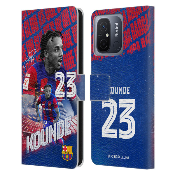 FC Barcelona 2023/24 First Team Jules Koundé Leather Book Wallet Case Cover For Xiaomi Redmi 12C