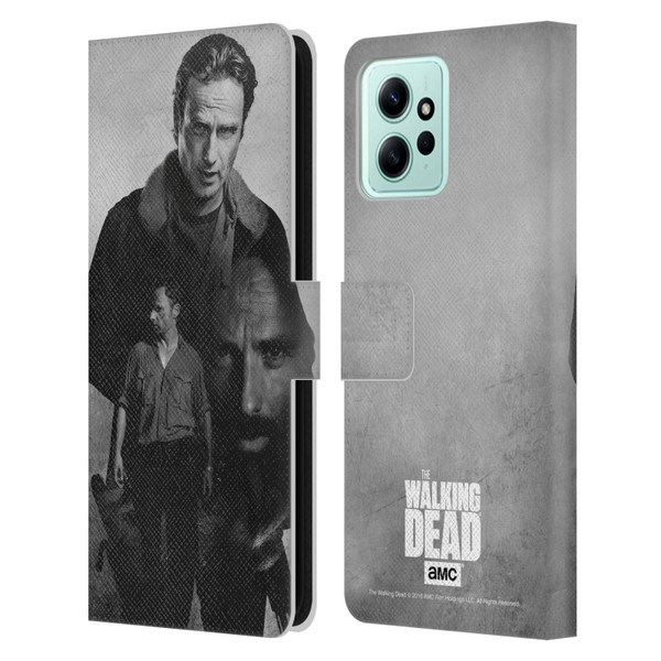 AMC The Walking Dead Double Exposure Rick Leather Book Wallet Case Cover For Xiaomi Redmi 12