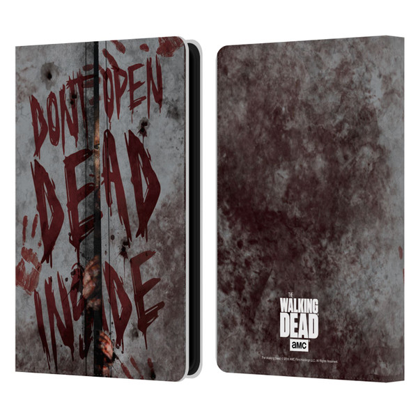 AMC The Walking Dead Typography Dead Inside Leather Book Wallet Case Cover For Amazon Kindle Paperwhite 5 (2021)