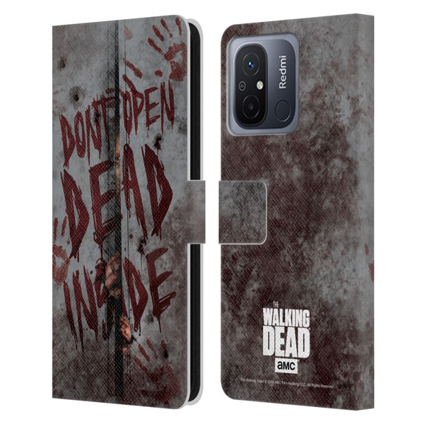AMC The Walking Dead Typography Dead Inside Leather Book Wallet Case Cover For Xiaomi Redmi 12C