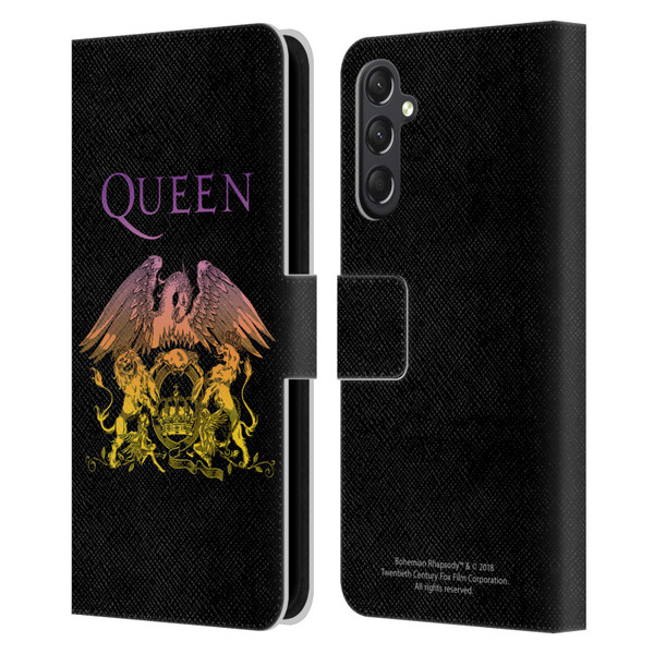 Queen Bohemian Rhapsody Logo Crest Leather Book Wallet Case Cover For Samsung Galaxy A24 4G / M34 5G