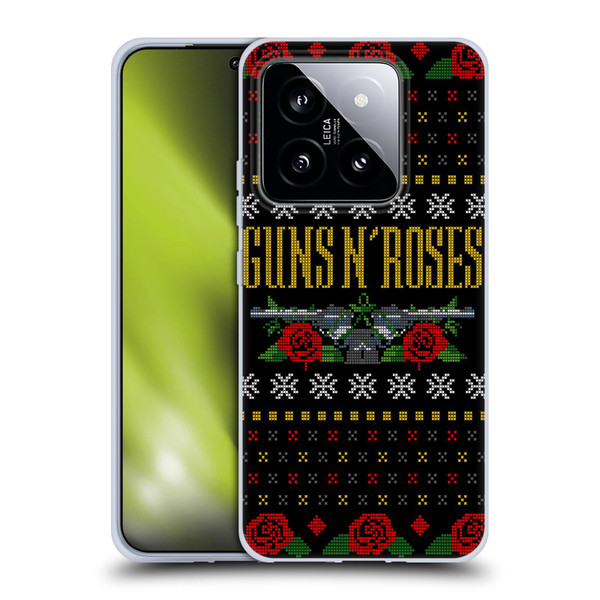 Guns N' Roses Christmas Text Logo Pistol Soft Gel Case for Xiaomi 14