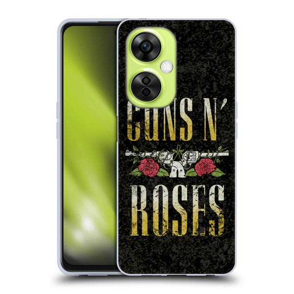 Guns N' Roses Key Art Text Logo Pistol Soft Gel Case for OnePlus Nord CE 3 Lite 5G