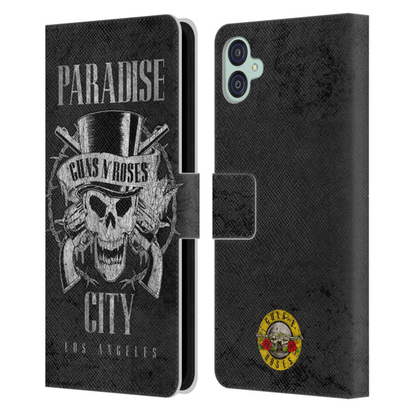 Guns N' Roses Vintage Paradise City Leather Book Wallet Case Cover For Samsung Galaxy M04 5G / A04e