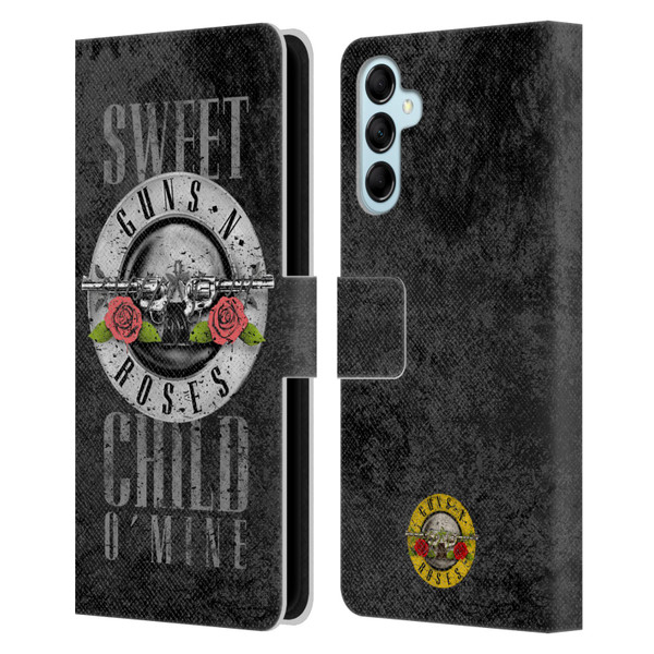 Guns N' Roses Vintage Sweet Child O' Mine Leather Book Wallet Case Cover For Samsung Galaxy M14 5G