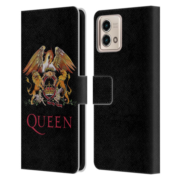 Queen Key Art Crest Leather Book Wallet Case Cover For Motorola Moto G Stylus 5G 2023