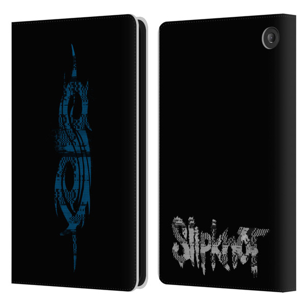 Slipknot We Are Not Your Kind Glitch Logo Leather Book Wallet Case Cover For Amazon Fire 7 2022