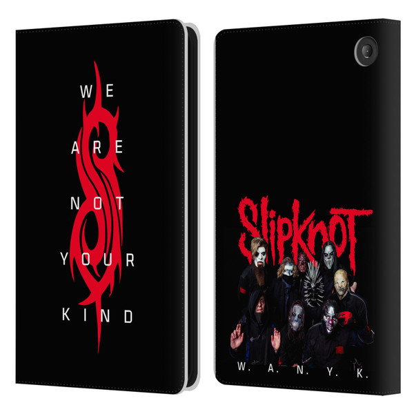 Slipknot We Are Not Your Kind Logo Leather Book Wallet Case Cover For Amazon Fire 7 2022