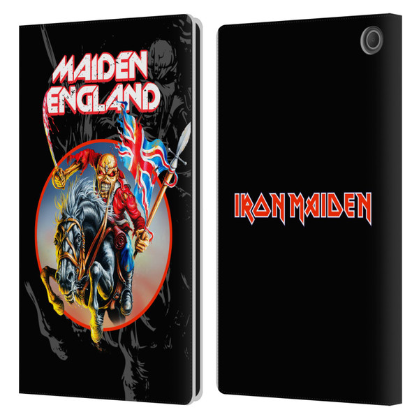 Iron Maiden Tours England Leather Book Wallet Case Cover For Amazon Fire Max 11 2023