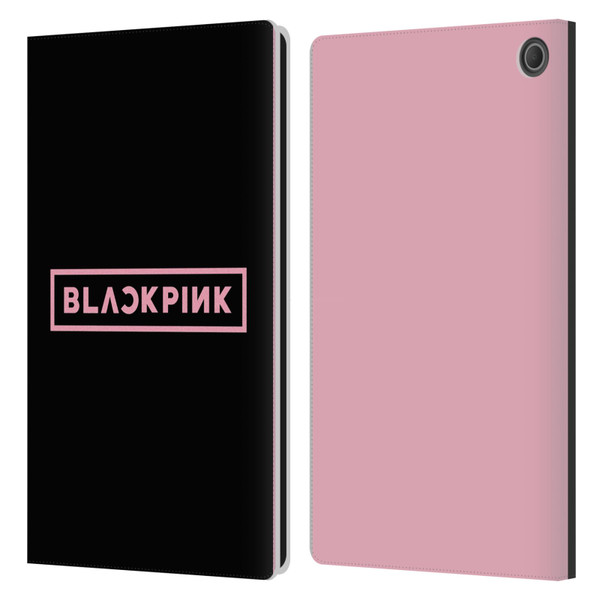 Blackpink The Album Pink Logo Leather Book Wallet Case Cover For Amazon Fire Max 11 2023