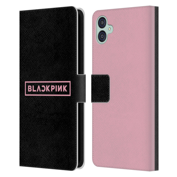 Blackpink The Album Pink Logo Leather Book Wallet Case Cover For Samsung Galaxy M04 5G / A04e
