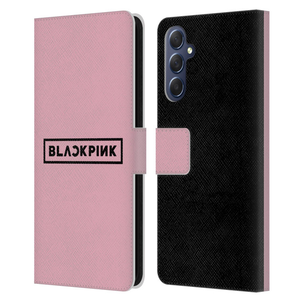 Blackpink The Album Black Logo Leather Book Wallet Case Cover For Samsung Galaxy M54 5G