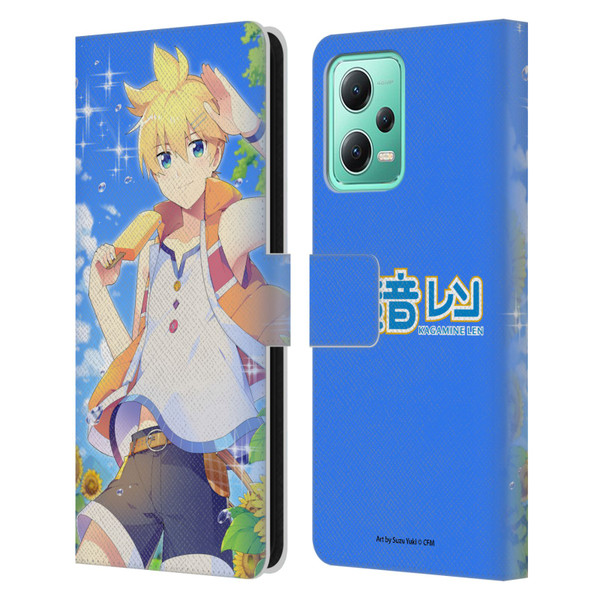 Hatsune Miku Characters Kagamine Len Leather Book Wallet Case Cover For Xiaomi Redmi Note 12 5G
