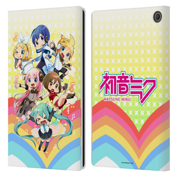 Hatsune Miku Virtual Singers Rainbow Leather Book Wallet Case Cover For Amazon Fire Max 11 2023