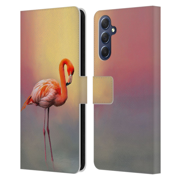 Simone Gatterwe Assorted Designs American Flamingo Leather Book Wallet Case Cover For Samsung Galaxy M54 5G