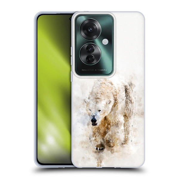 Simone Gatterwe Animals 2 Abstract Polar Bear Soft Gel Case for OPPO Reno11 F 5G / F25 Pro 5G