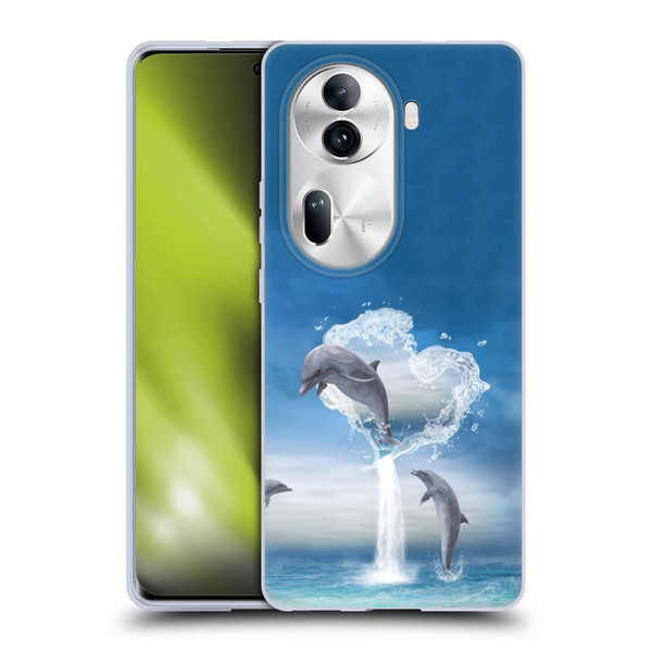Simone Gatterwe Dolphins Lovers Soft Gel Case for OPPO Reno11 Pro