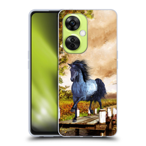 Simone Gatterwe Horses On The Lake Soft Gel Case for OnePlus Nord CE 3 Lite 5G