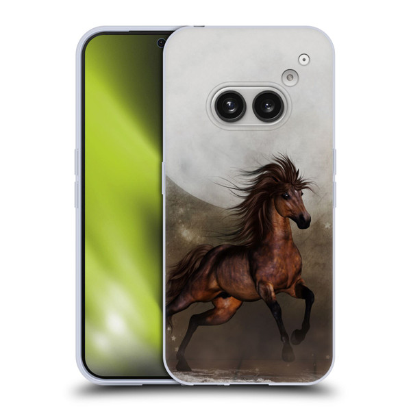 Simone Gatterwe Horses Brown Soft Gel Case for Nothing Phone (2a)