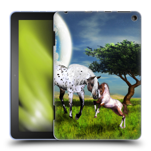Simone Gatterwe Horses Love Forever Soft Gel Case for Amazon Fire HD 8/Fire HD 8 Plus 2020