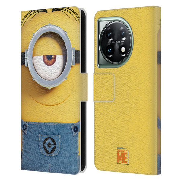 Despicable Me Full Face Minions Stuart Leather Book Wallet Case Cover For OnePlus 11 5G