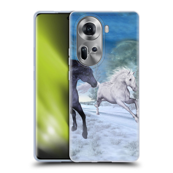 Simone Gatterwe Horses Freedom In The Snow Soft Gel Case for OPPO Reno11
