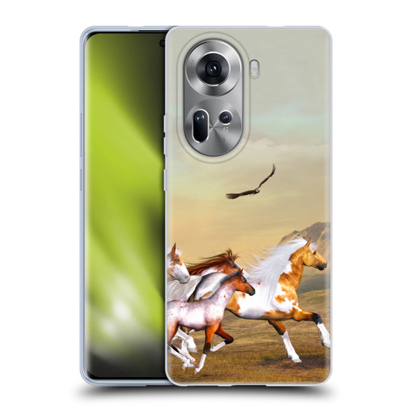 Simone Gatterwe Horses Wild Herd Soft Gel Case for OPPO Reno11