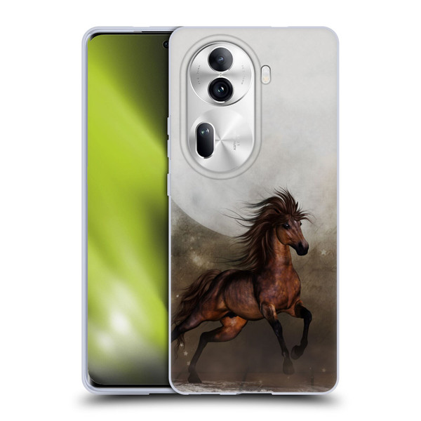 Simone Gatterwe Horses Brown Soft Gel Case for OPPO Reno11 Pro