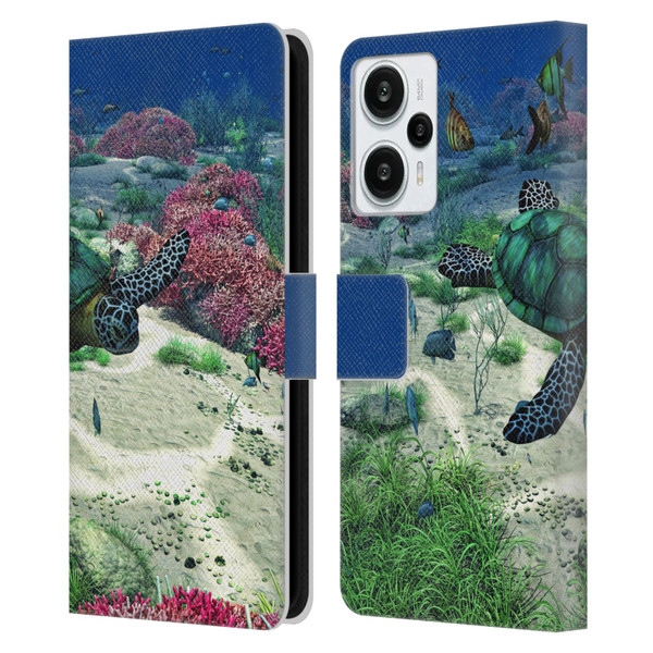 Simone Gatterwe Life In Sea Turtle Leather Book Wallet Case Cover For Xiaomi Redmi Note 12T