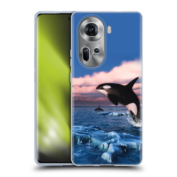 Simone Gatterwe Life In Sea Killer Whales Soft Gel Case for OPPO Reno11