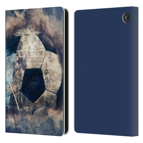 Simone Gatterwe Vintage And Steampunk Grunge Soccer Leather Book Wallet Case Cover For Amazon Fire 7 2022
