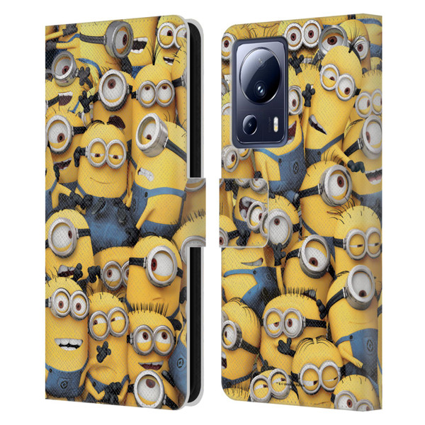Despicable Me Funny Minions Pattern Leather Book Wallet Case Cover For Xiaomi 13 Lite 5G